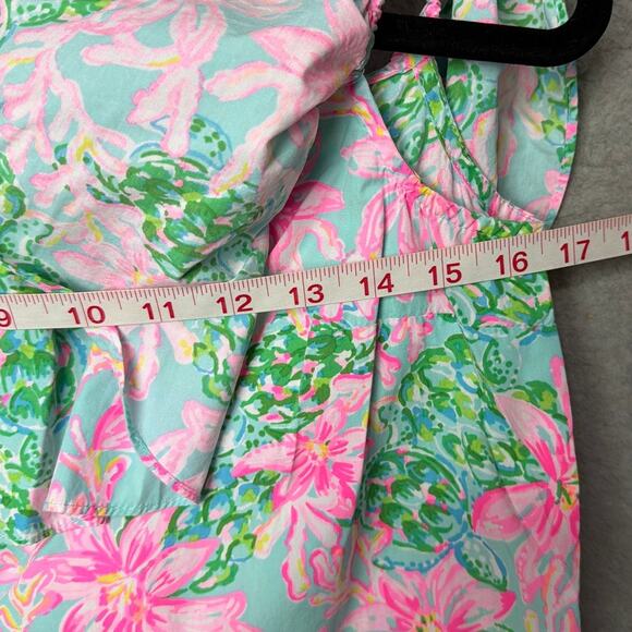 Lilly Pulitzer Zeldie One Shoulder Blouse Ruffle Size XS NWOT Preppy Pink Isle - Picture 5 of 9